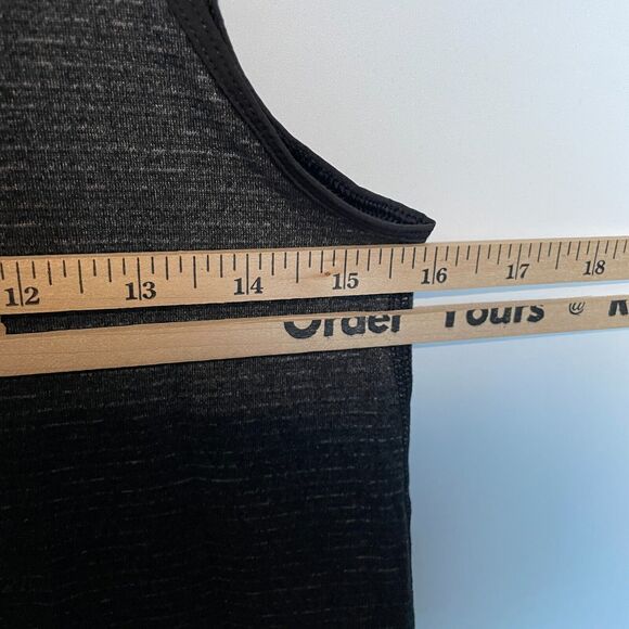 Lululemon Shirt Womens Size 6 Gray Black Tank Top Athleisure Flowy Athletic - Picture 5 of 6